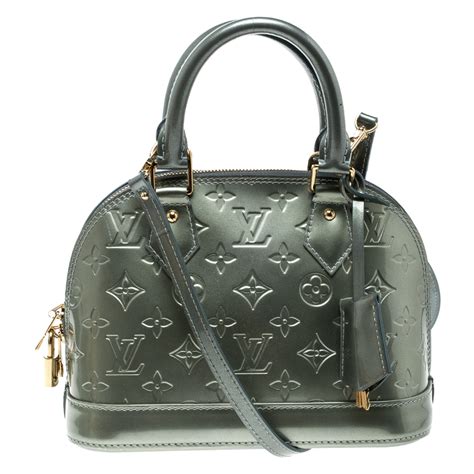 louis vuitton alma vernis green|louis vuitton alma monogram bag.